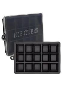 Intirilife Eiswürfelform 2er Set , Schwarz , Kunststoff , 13x2.5x18 cm , Essen & Trinken, Barausstattung