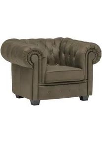 Landscape Chesterfield-Sessel , Schlammfarben , Textil , Kiefer , vollmassiv , 115x76.5x96 cm , Fsc, Made in Europe , Lederauswahl, Stoffauswahl , Wohnzimmer, Sessel, Chesterfield-Sessel