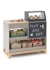 Musterkind Kaufladen , Naturfarben, Hellgrau , Holz , 30x64x59 cm , EN 71, CE, FSC 100% , Spielzeug, Holzspielzeug