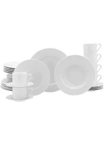 Creatable Kombiservice , Weiß , Keramik , 30-teilig , 160 ml,160 ml , lebensmittelecht, stapelbar , Geschirr, Geschirrsets, Kombiservice