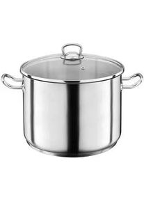 GSW GROßRAUMTOPF , Edelstahlfarben , Metall , 10 l , 10 cm , ISO 9001 , backofengeeignet, hitzebeständige Griffe, rostfrei, Griffe werden nicht heiß, hitzebeständig, optimale Wärmeverteilung, leichte Reinigung, verkapselter Sandwichboden,mit Dampfablass, backofengeeignet , Kochgeschirr, Töpfe, Diverse Spezialtöpfe