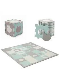 Kinderkraft Bodenpuzzle , Grau, Weiß, Mintgrün , 165x1.2x185 cm , Spielzeug, Puzzle