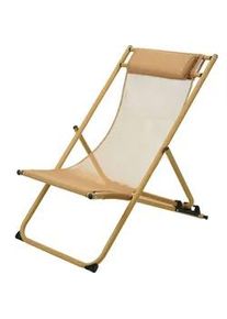 Liege Metall 115 cm , Currygelb , 63x95x93 cm , Gartenmöbel, Gartenliegen