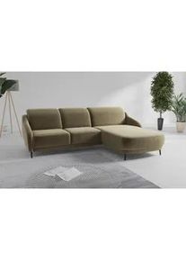 Sit & More Sit & More Ecksofa , Olivgrün , Textil , Ottomane rechts, L-Form , 271x191 cm , Goldenes M, Oeko-Tex® Standard 100, Made in Europe, DGM-Klimapakt , Rücken echt, integrierter Tisch, Armteil links, Armteil rechts, elektrischer Sitzvorzug , Wohnzimmer, Sofas & Couches, Wohnlandschaften, Ecksofas