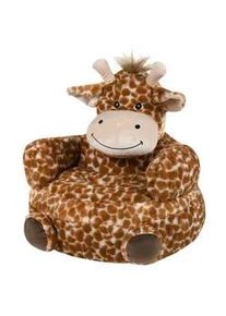 Kindersitzsack Giraffe 45/45 cm , Braun , Textil , 45x45x45 cm , Wohnzimmer, Hocker, Sitzsäcke, XXL Sitzsäcke