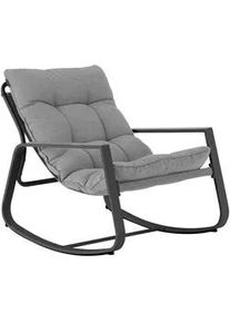 Schaukelstuhl Felinio 73/79/104 cm , Schwarz , Metall , 73x104x79.5 cm , Gartenmöbel, Gartenstühle, Liegestühle