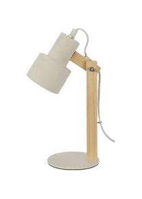 Schreibtischlampe Ø 12 cm , Weiß , Holz , E27 , 12x30x12 cm , Lampen & Leuchten, Innenbeleuchtung, Tischlampen, Tischlampen