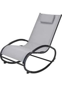 Gartensessel Relax mit Kissen , Grau , Metall , 62.5x92.5x114 cm , Gartenmöbel, Gartenstühle, Gartenstühle