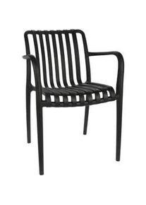 Ambiance Gartenstuhl Kunststoff 55/57/81 cm , Schwarz , 55x81x57 cm , Gartenmöbel, Gartenstühle, Gartenstühle