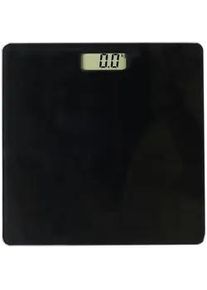 Berilo Personenwaage bis 150 kg , Schwarz , Glas , 26x2x26 cm , Badaccessoires, Personenwaagen