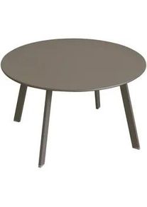 Gartentisch Metall Saona Ø 70 cm , Taupe , 70x39.5x70 cm , Gartenmöbel, Gartentische, Gartentische