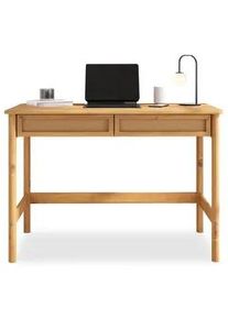 Idimex Schreibtisch Rodrigo , Eichefarben , Holz , Kiefer , Vintage , 110x76x54 cm , FSC Mix , Arbeitszimmer, Schreibtische, Bürotische