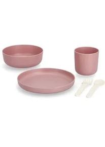 Kindgeschirr 5-teilig , Rosa , Kunststoff , 18x9.5x18 cm , Füttern, Kindergeschirr