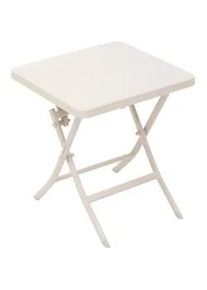 Gartentisch Greensboro 40/40 cm , Beige , Metall , 40x45x40 cm , Gartenmöbel, Gartentische, Gartentische