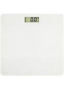 Berilo Personenwaage bis 150 kg , Weiß , Glas , 26x2x26 cm , Badaccessoires, Personenwaagen