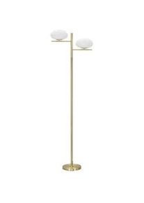 Mauro Ferretti Stehleuchte Glamy Oval 180 cm , Goldfarben , Metall , E14 , 51x180x24 cm , Lampen & Leuchten, Innenbeleuchtung, Stehlampen, Stehlampen