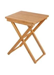 Klapp-Tisch Bambus Maui , Braun , Naturmaterialen , 31x52x42 cm , Gartenmöbel, Gartentische, Klapptische
