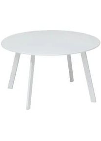 Gartentisch Saona Ø 70 cm , Weiß , Metall , 39.5x40x70 cm , Gartenmöbel, Gartentische, Gartentische