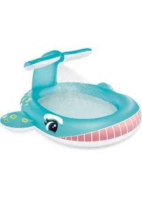 Intex Planschbecken Kinder Wal mit Dusche , Blau , Kunststoff , 196x91x196 cm , Freizeit, Pools und Wasserspaß, Planschbecken