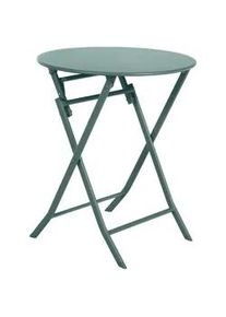 Gartentisch Greensboro Ø 60 cm , Grün , Metall , 60x71x60 cm , Gartenmöbel, Gartentische, Gartentische