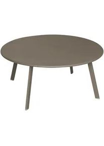 Gartentisch Metall Saona Ø 90 cm , Taupe , 90x39x90 cm , Gartenmöbel, Gartentische, Gartentische