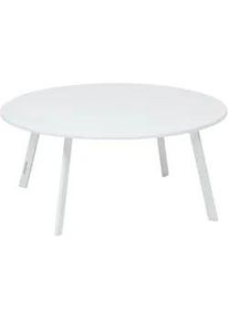 Gartentisch Saona Ø 90 cm , Weiß , Metall , 90x39x90 cm , Gartenmöbel, Gartentische, Gartentische