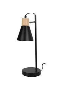 Schreibtischlampe Loft-Stil Holz/Metall Ø 14/44 cm , Schwarz , E27 , 14x44x14 cm , Lampen & Leuchten, Innenbeleuchtung, Tischlampen, Schreibtischlampen