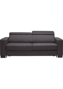 Novel Schlafsofa , Dunkelgrau , Textil , Buche , massiv , Uni , 222x83x104 cm , Liegefunktion, R&uuml;cken echt , Wohnzimmer, Sofas & Couches, Schlafsofas, Sonstige Schlafsofas