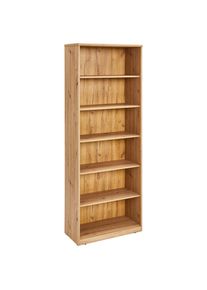 Xora Regal, Eiche Artisan, Holzwerkstoff, 5 F&auml;cher, 72x194x36 cm, Typenauswahl, Wohnzimmer, Regale, B&uuml;cherregale
