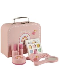 My Baby Lou Spielkoffer , Mehrfarbig, Rosa, Weiß , Holz, Metall, Kunststoff, Textil, Papier , 13-teilig , Schima , massiv , 9x20.5x22 cm , unisex , EN 71 , Spielzeug, Holzspielzeug