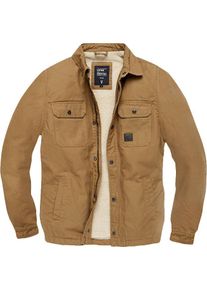 Vintage Industries Dean Sherpa, textile jacket waterproof , color: Brown , size: M