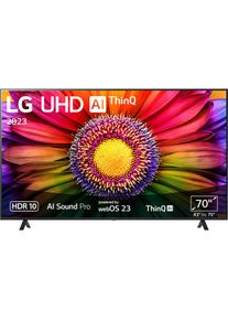 LG , LCD-LED Fernseher »70UR80006LJ« 177 cm/70 Smart-TV UHD, α5 Gen6 4K AI-Prozessor, HDR10,AI Sound Pro, Filmmaker Mode , schwarz , Unterstützt...