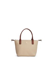 Tommy Hilfiger, Damen, Tragetasche &raquo;POPETTE MINI TOTE&laquo;, Damen Umh&auml;ngetasche, Minibag mit abnehmbarem Umh&auml;ngeriemen, natur, natur, Modische Tragetasche