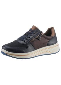 Ara , Sneaker »SAPPORO« , Freizeitschuh, Halbschuh, Schnürschuh in Komfortweite H = sehr weit , dunkelblau-braun , 9,5 (43,5) , 9,5 (43,5) ,...