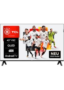 TCL , QLED-Fernseher »43V5CX1« 108 cm/43 ′′ Full HD Android TV Smart-TV Android TV, Dolby Audio, HDR, Slim, Bluetooth, Google Cast , schwarz ,...