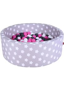 KNORRTOYS , Bällebad »Soft, Grey White Stars« mit 300 Bällen creme/Grey/rose; Made in Europe , Grey White Stars