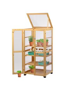 Dobar, Anzuchttopf &raquo;Dome&laquo; gro&szlig;er Anzuchtschrank aus FSC -zertifiziertem Kiefernholz, Natur, Holzwerkstoff, B/H/T: 52 cm x 110 cm x 56 cm, Natur