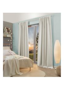 Home Wohnideen , Verdunkelungsvorhang »DUNCAN« Multifunktionsband 1 Stk. tlg. VERDUNKLUNGSSCHAL, UNI, KOMBIBAND , wollweiß , Obermaterial: 100%...