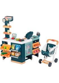 Smoby , Kaufladen »Supermarkt Maxi mit Einkaufswagen« mit Sound- und Lichteffekten; Made in Europe , blau