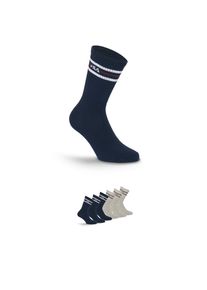 Fila , Socken »UNISEX LIFESTYLE PLAIN SOCKS« 6 Paar tlg. mit eingestricktem Logo , NAVY/GREY , 35-38 , 35-38 , Kurzsocken von Fila