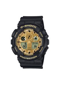 Casio G-SHOCK , Chronograph Quarzuhr, Armbanduhr, Herrenuhr, analog, digital , schwarz , Markanter Chronograph