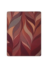 Biederlack, Wohndecke &raquo;Autumn Ember mit geketteltem Zierstich&laquo; Made in Germany, rot, Baumwolle, Polyacryl, Polyester, B/L: 150 cm x 200 cm, rot