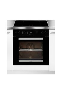 Miele, Induktions Herd-Set &raquo;H2455I D OBSW/EDST-LOOK + KM 7061 F&laquo; Herd-Set - Kombination aus Herd und Induktionskochfeld, Obsidianschwarz/Edelstahl, 