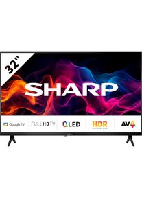 Sharp , QLED-Fernseher »2T-C32GFx« 80 cm/32 ′′ Smart-TV , schwarz , HD Tuner DVB-T/T2/C/S/S2 (MPEG4 + 10-bit HEVC/H.265)