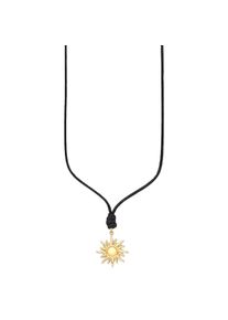 Aniston JEWELRY & WATCHES , Juegendliche , Kette mit Anhänger »Schmuck, Geschenk, Lederkette mit Anhänger Sonne« , gelbgoldfarben-schwarz ,...