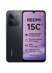 Xiaomi , Smartphone »Redmi 15C 5G 4+128GB« Midnight Black , Midnight Black , 33W FastCharge Unterstützung