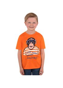 TRIGEMA , Jungen , T-Shirt »T-Shirt mit großem Affen-Druckmotiv« 1 Stk. tlg. , mandarine , Single-Jersey