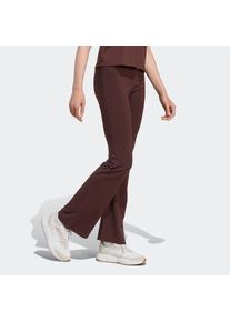adidas Sportswear, Damen, Leggings &raquo;W SL SJ FLARLEG&laquo; Hoher Bund, ausgestellte Beinform, Shadow Brown / White, N-Gr, XS -N-Gr, Shadow Brown / White, 