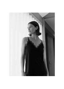 rosemunde, Damen, Unterhemd &raquo;Billie Strap Top&laquo; Vintage-Spitzenbesatz an Ausschnitt und Saum, feminin, Polyestermix, purple heather, 34, purple heather