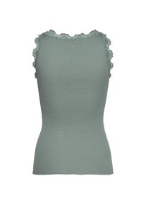 rosemunde, Damen, Tanktop &raquo;Babette Silk Top&laquo; Vintage-Spitzenbesatz, breite Tr&auml;ger, feminin, bequem, Seidenmix, gr&uuml;n, L, gr&uuml;n, Seidentop von rosemunde
